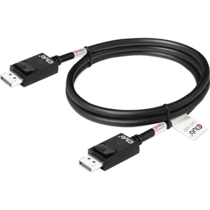 Club3D CAC-1091 DisplayPort™ 2.1 Bi-Direktionales VESA DP80 zertifiziertes Kabel 4K120Hz, 8K60Hz oder 10K30Hz St/St 1.2m – Bild 1