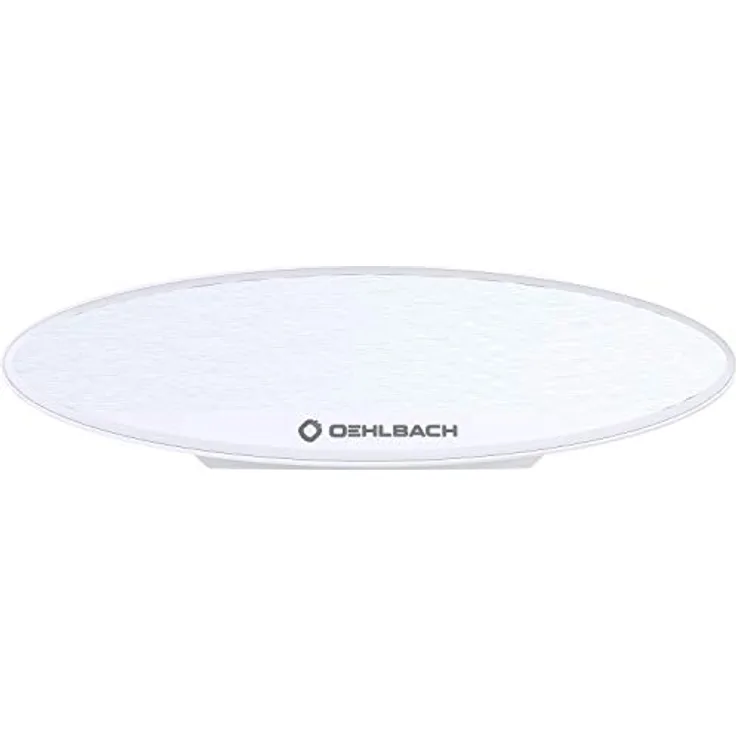Oehlbach Scope Oval DVB-T2 HD Antenne - Digitale Zimmerantenne - USB Strom - Aktiv DVB-T-Verstärker - Innenantenne Weiß