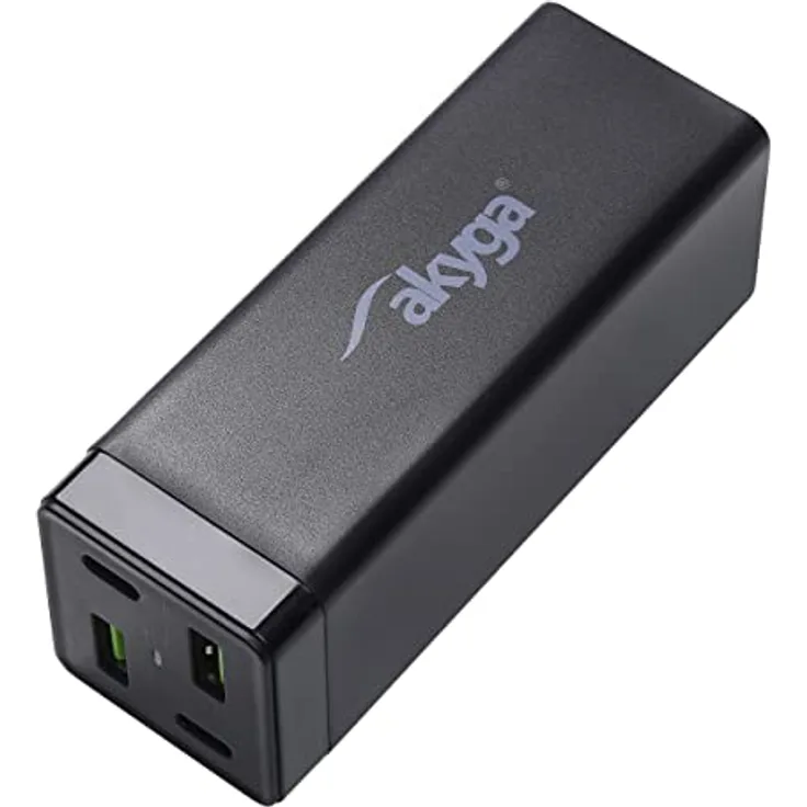 Akyga USB Power Adapter Charge Brick AK-CH-17 65W 2X USB-A + 2X USB-C QC4+ PD 5-20V / 1.5-3.25A, Handy-Ladegerät mit Quick Charge 4+ und Power Delivery 3.0