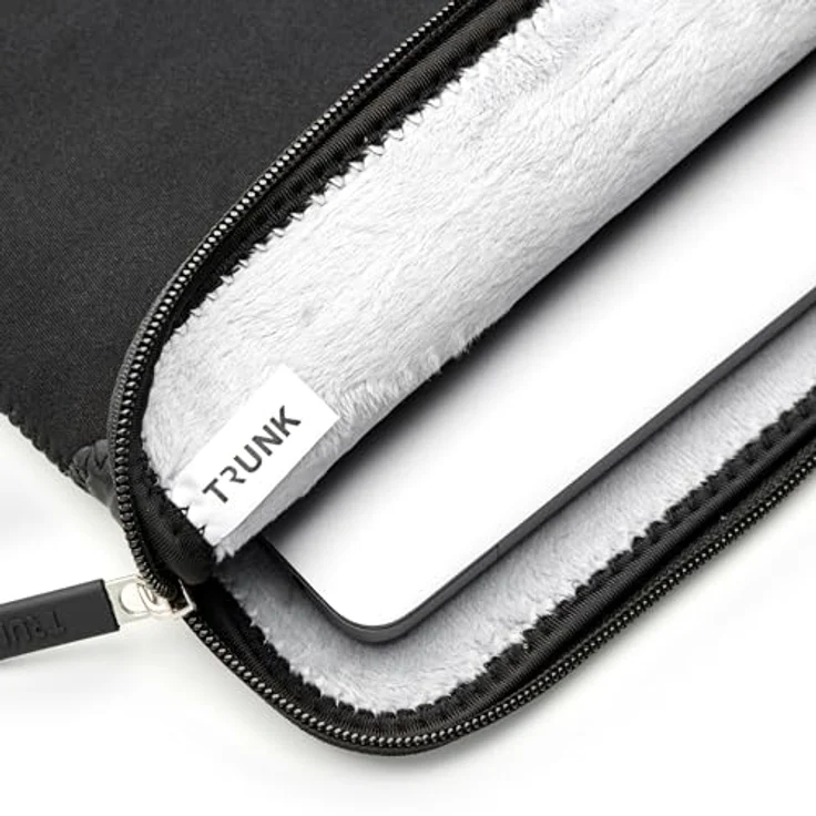 Trunk Neoprene Sleeve für MacBook Air 13" (M2/M3/M4), Kratzfester Schutz mit weichem Innenfutter, Schwarz – Bild 2