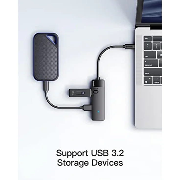 Inateck Laptop-Dockingstation USB 3.2, USB-C zu USB Hub mit 4 USB-A-Ports, 10G USB-C-Hub, kompakt und transportabel – Bild 4