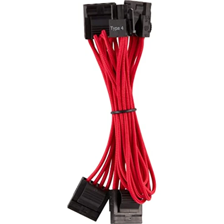 Corsair Premium Sleeved Netzteil Pro-Kabel-Set Typ4 (Generation 4-Serie) Rot – Bild 6