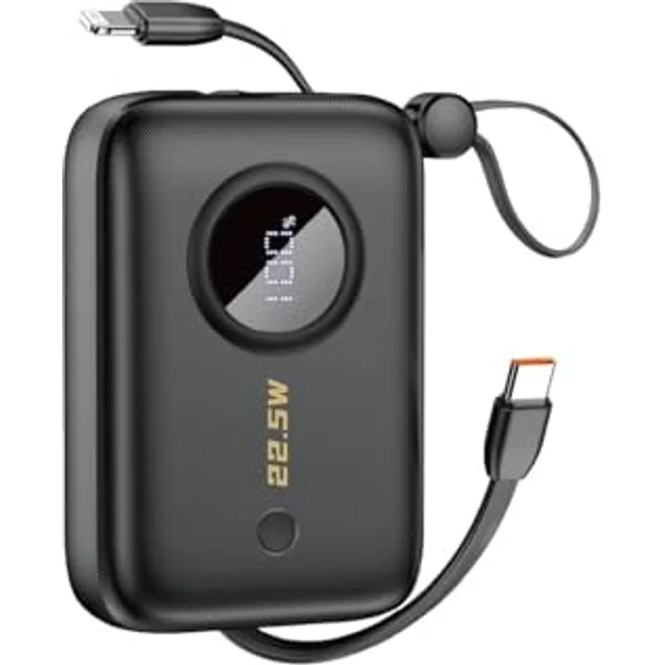 COFI 1453 Dudao K-14 Powerbank USB-A/USB-C 10000 mAh- USB-A, USB-C, Schwarz - Dreifaches Aufladen, Kompakt und Zuverlässig – Bild 1