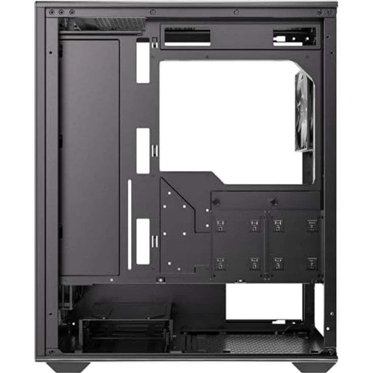 Antec AX85 ARGB, PC Gehäuse für mATX, ATX und ITX mit 4 vorinstallierten ARGB-Lüftern und Tempered-Glas-Seitenpaneel, Schwarz – Bild 6
