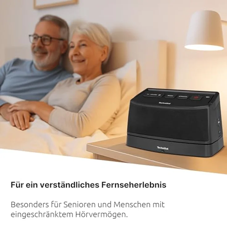 TechniSat ISIBOX 1, TV Hörverstärker für Senioren, 2,4 GHz Funk-Lautsprecher mit 25m Reichweite, Akkubetrieb bis 6h, AUX- und Toslink-Eingang – Bild 3