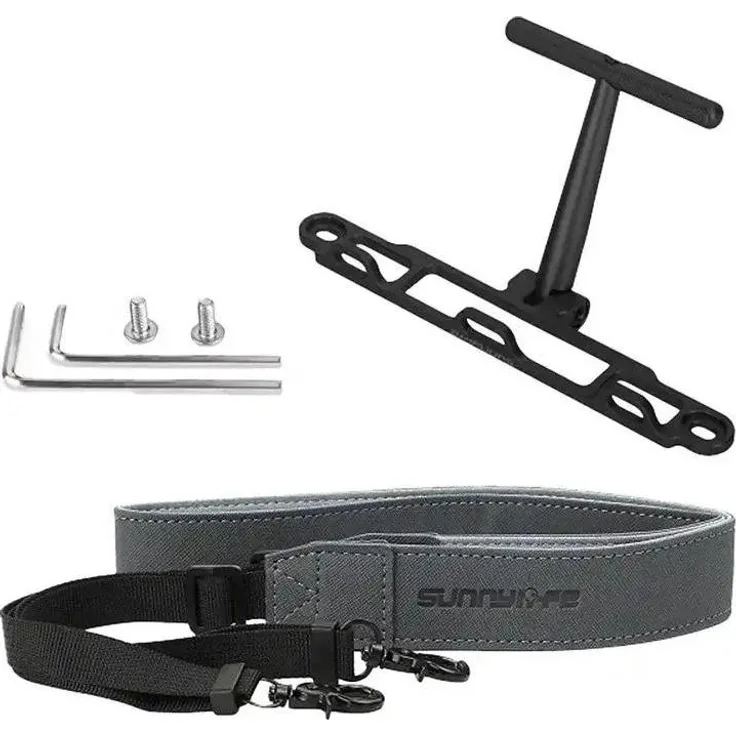 Sunnylife Halterung mit Gurt für DJI RC & RC 2, verstellbares Lanyard, rutschfester Griff, schwarz