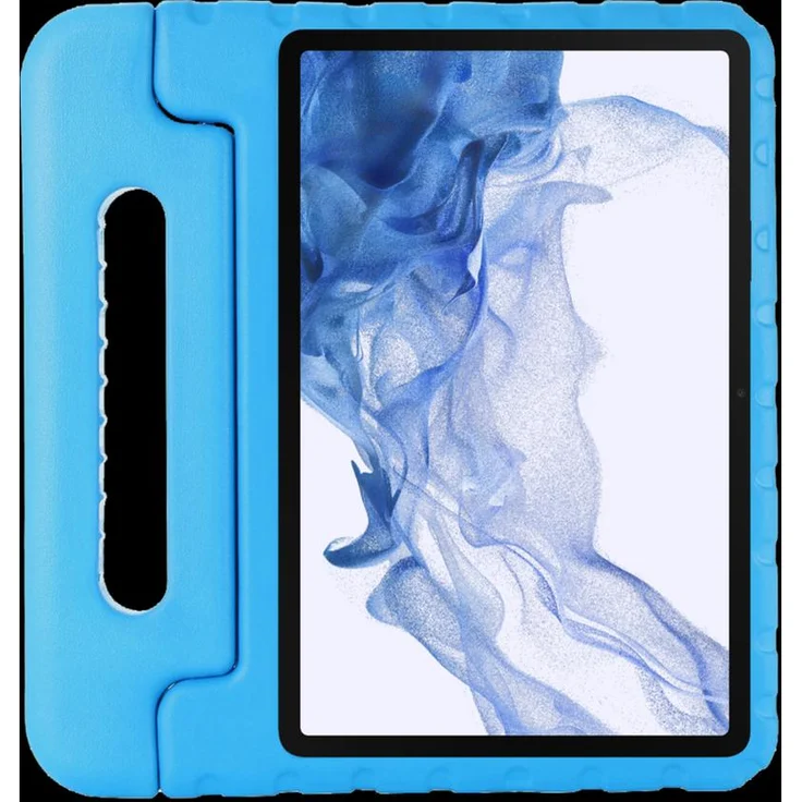 Just in Case Samsung Galaxy Tab S9 / S9 FE Kids Cover, stoßfeste Tablet-Hülle in Blau mit Griff und aufstellbarer Funktion