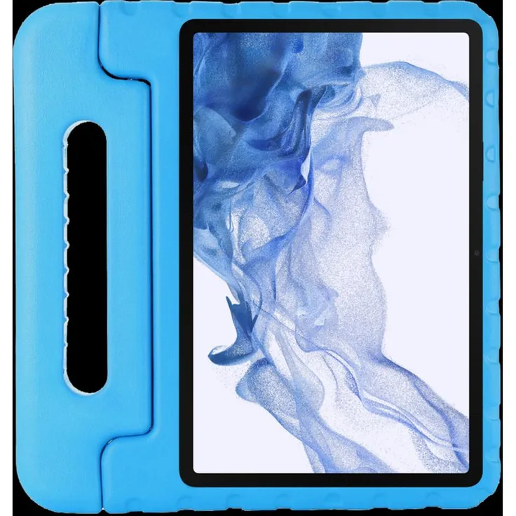 Just in Case Samsung Galaxy Tab S9 / S9 FE Kids Cover, stoßfeste Tablet-Hülle in Blau mit Griff und aufstellbarer Funktion