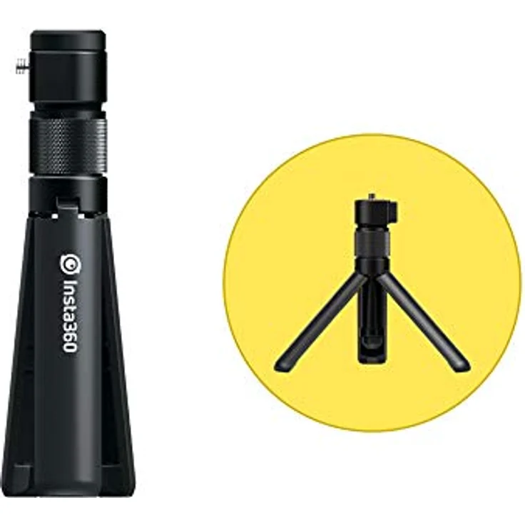 Insta360 Bullet Time Bundle - Kit mit Aluminium Selfie Stick und Zusätzlichem Ergonomischem Griff mit Integriertem Stativ, Kompatibel mit ONE-ONE X - EVO Camcorder, Ausziehbar bis zu 120 cm - Schwarz – Bild 6