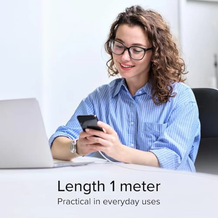 SBS USB-A auf USB-C Daten- und Ladekabel, 1m, schnelle Datenübertragung bis 480 MBit/s, weiß – Bild 6