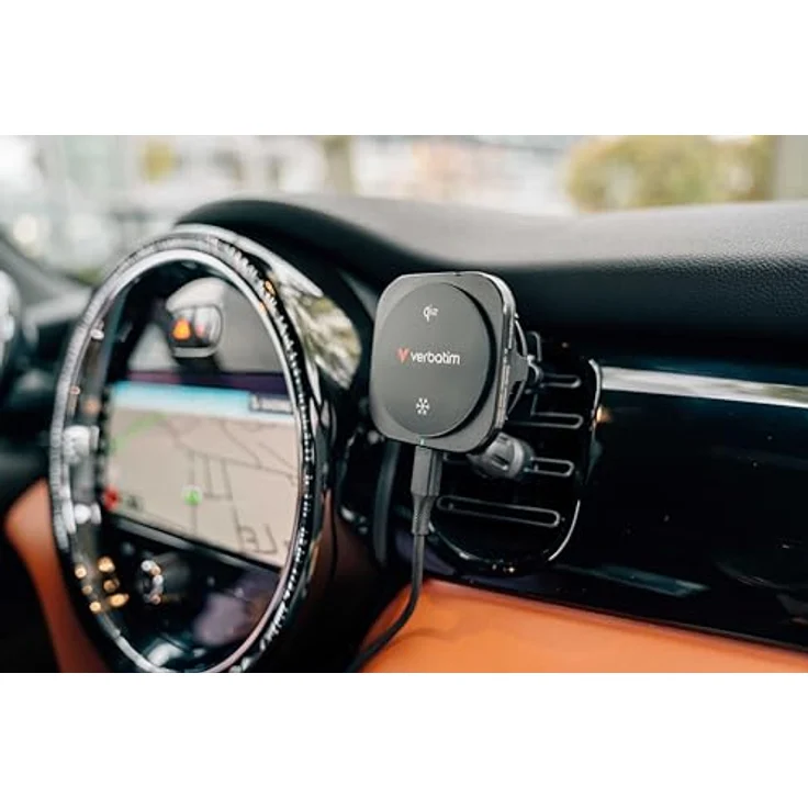Verbatim Magnetic Wireless Car Charger, Qi2 Schnellladung bis zu 15W mit Ice-Kühlsystem und flexibler Montage – Bild 6