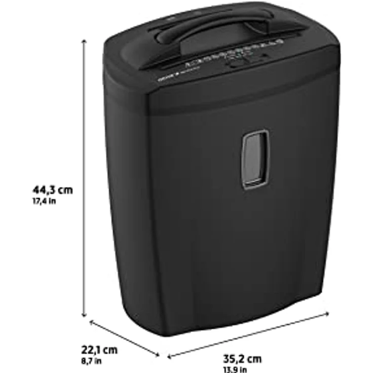 GENIE 580 XCD Plus, Aktenvernichter, Partikelschnitt, 10 Blatt, CD-Vernichtung, 21 Liter Korb, Sicherheitsstufe P4, 12218 – Bild 4