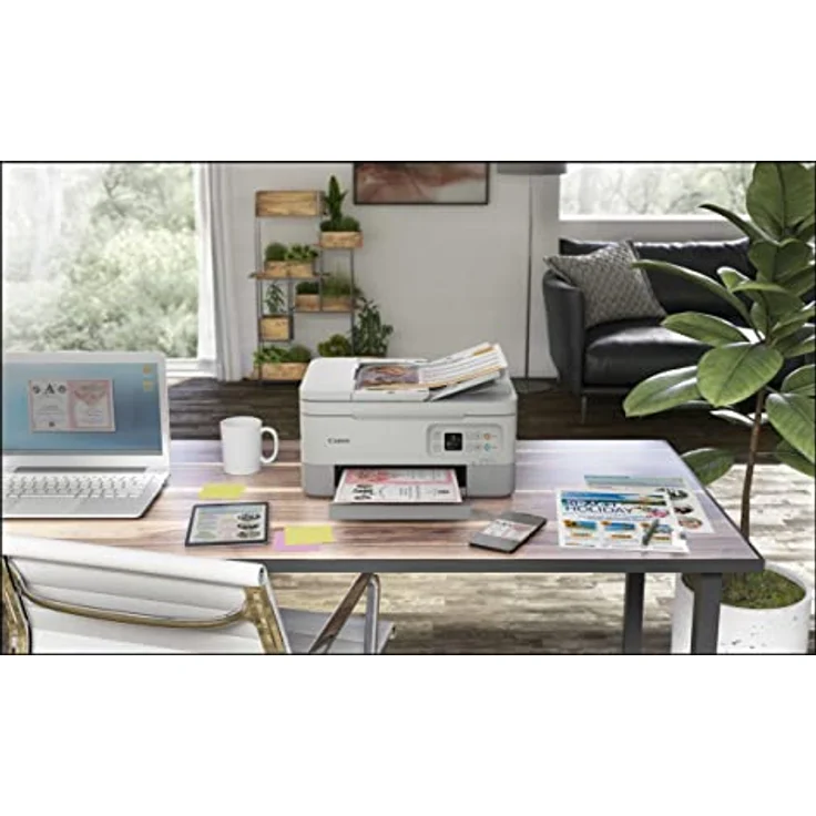 PIXMA TS7451i 3-in-1 WLAN-Drucker fürs Homeoffice, Kopierer und Scanner – PIXMA Print Plan kompatibel – Drucken von Randlosfotos – kabelloses Drucken/Scannen via Cloud und Smartphone (Weiß) – Bild 5