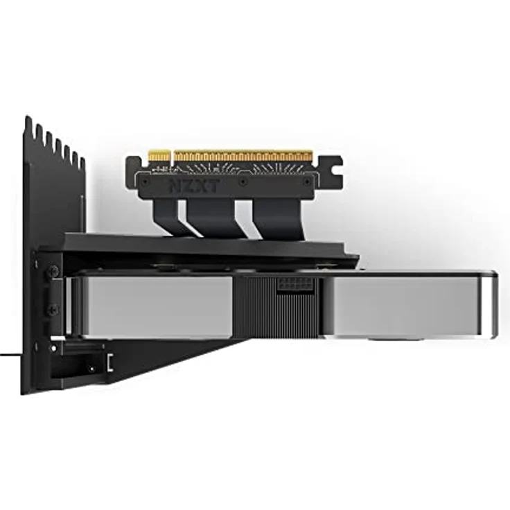 NZXT Vertikales GPU-Montage-Kit AB-RH175-B1, stabile Stahlhalterung mit 175 mm PCIe 4.0x16 Riser-Kabel, Schwarz – Bild 4