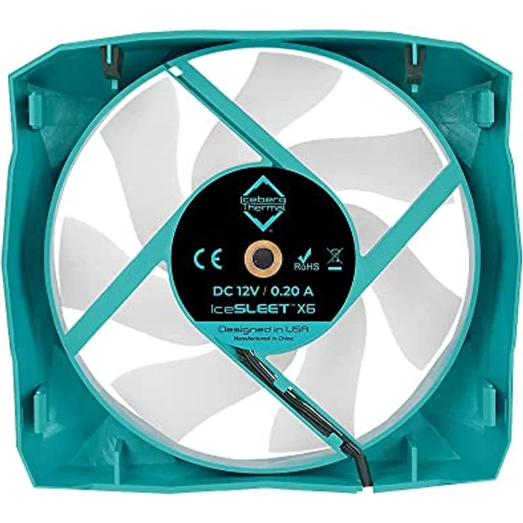 Iceberg Thermal IceSLEET X6 Intel & AMD Doppel Tower Hochleistungs-CPU-Kühler 6 Kupfer-Heatpipes, vernickelt, adressierbar, RGB ARGB 120 mm PWM-Lüfter – Bild 2