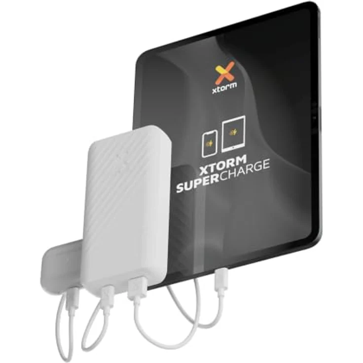 Xtorm Go2 Evolution Powerbank, 20.000mAh, 1x USB-A & 1x USB-C, Schnelllader für Samsung und iPhone, Ice White – Bild 3