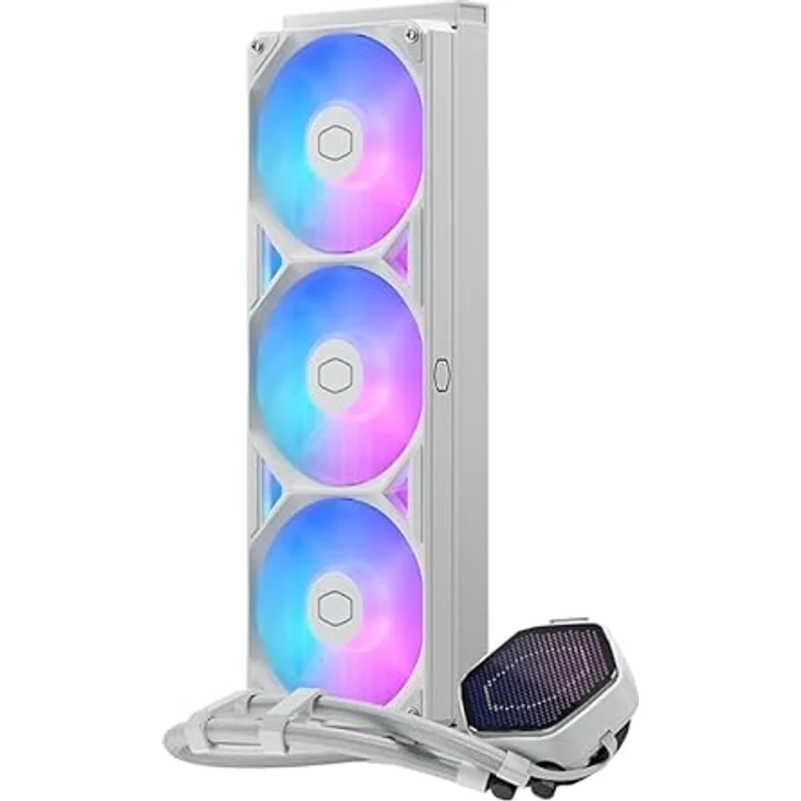 Cooler Master ML 360 Atmos II Pixel LED ARGB CPU Liquid Cooler, Weiß, 360 mm AIO, Unterstützung für LGA1851, LGA1700, AM5, AM4, flache Pumpe, Sickle Flow Edge Lüfter – Bild 2