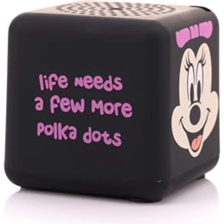 Bitty Boomers Disney Minnie Maus, Würfelförmiger Mini Bluetooth-Lautsprecher mit kraftvollem Sound, kompakt und tragbar – Bild 3