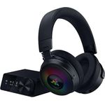Razer Kraken V4 Pro - Kabelloses Gaming-Headset mit Sensa HD-Haptik, OLED-Control-Hub, TriForce 40mm Treiber, HyperSpeed & Bluetooth, THX Spatial Audio, RGB - Schwarz