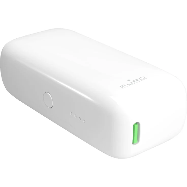PURO Power Mini 5, 5000 mAh Powerbank in Weiß mit USB-A und USB-C, Adaptive Fast Charging, LED-Anzeige