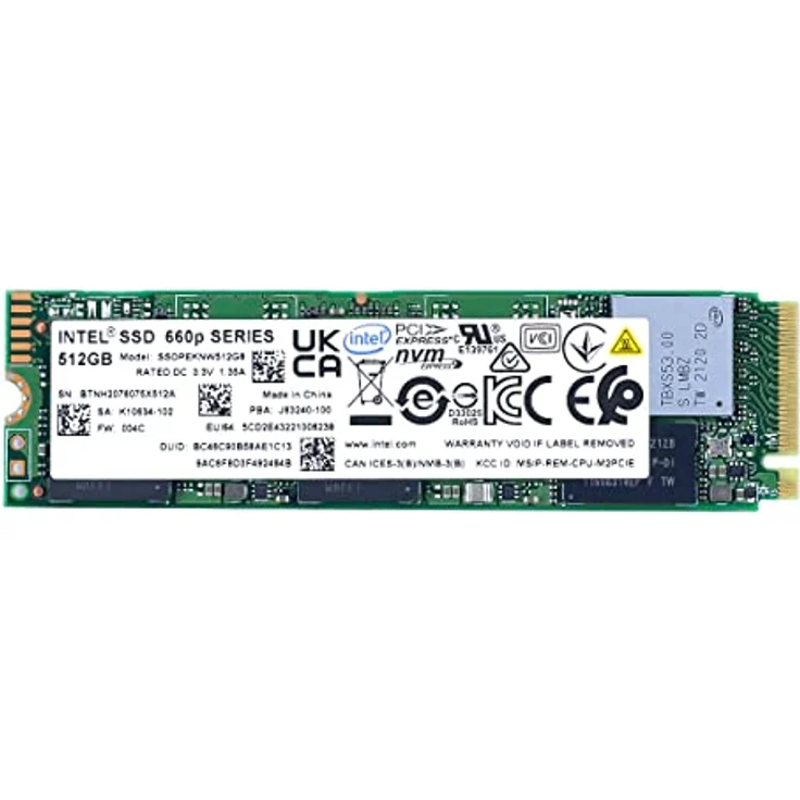 Intel Solid-State Drive 660p Series - Solid-State-Disk - verschlüsselt - 512 GB - intern - M.2 2280 - PCI Express 3.0 x4 (NVMe) - 256-Bit-AES (SSDPEKNW512G8X1) – Bild 4