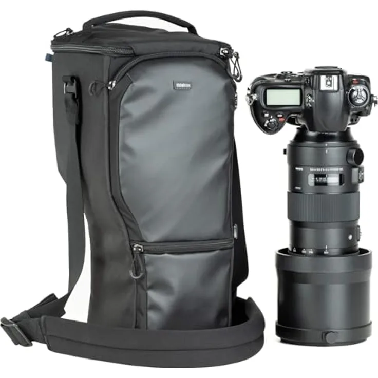 Think Tank Digital Holster 150 V3.0 - Schwarz - Kamera-Umhängetasche für Nikon Z9 mit 200-500mm oder Sony Körper mit Sigma/Tamron 150-600mm