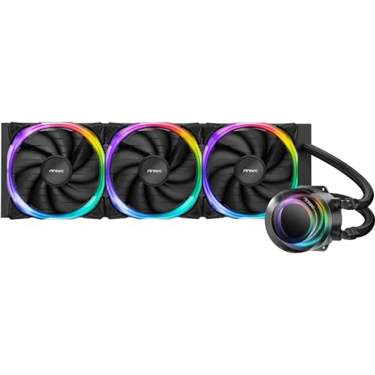 Antec VORTEX 360 ARGB, All-in-One CPU Wasserkühler mit hocheffizienter Kühlpumpe und ARGB-Beleuchtung, schwarz – Bild 3