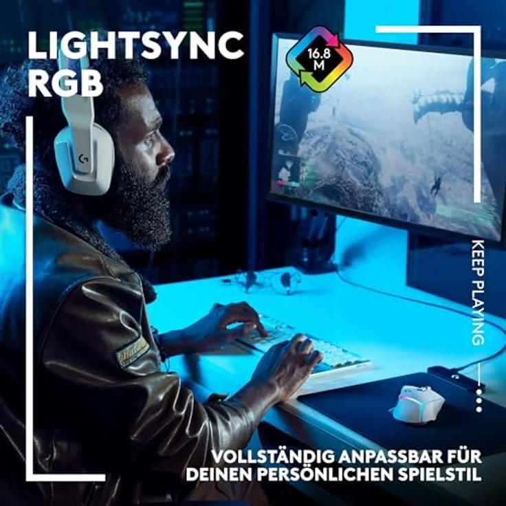 Logitech G G502 X Plus Lightspeed + G640 SE Combo, Kabellose RGB-Gaming-Maus mit HERO 25K Sensor und großem Stoff-Gaming-Mauspad (460 x 400 x 3 mm), Schwarz – Bild 5