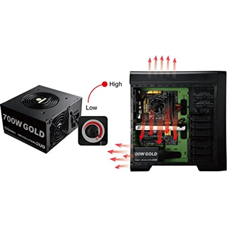 Enermax Revolution DUO Netzteil, 80+Gold, 700W (ERD700AWL-F) – Bild 5