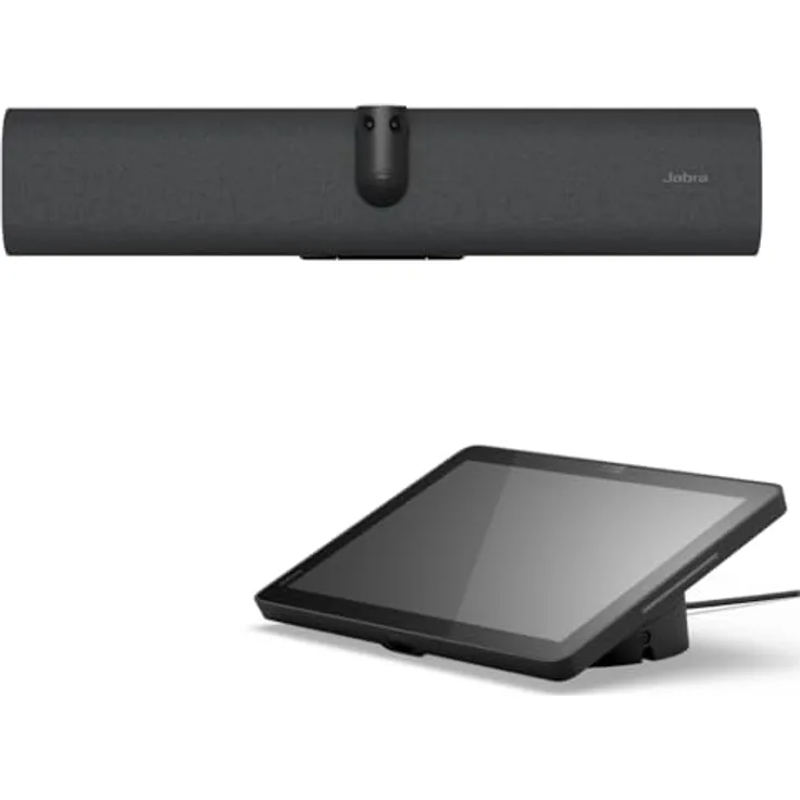 Jabra PanaCast 40 Video Bar System, 180° Videokonferenzkamera mit Touch-Controller, Mikrofon und Lautsprecher, Microsoft Teams zertifiziert, schwarz, EU-Stecker