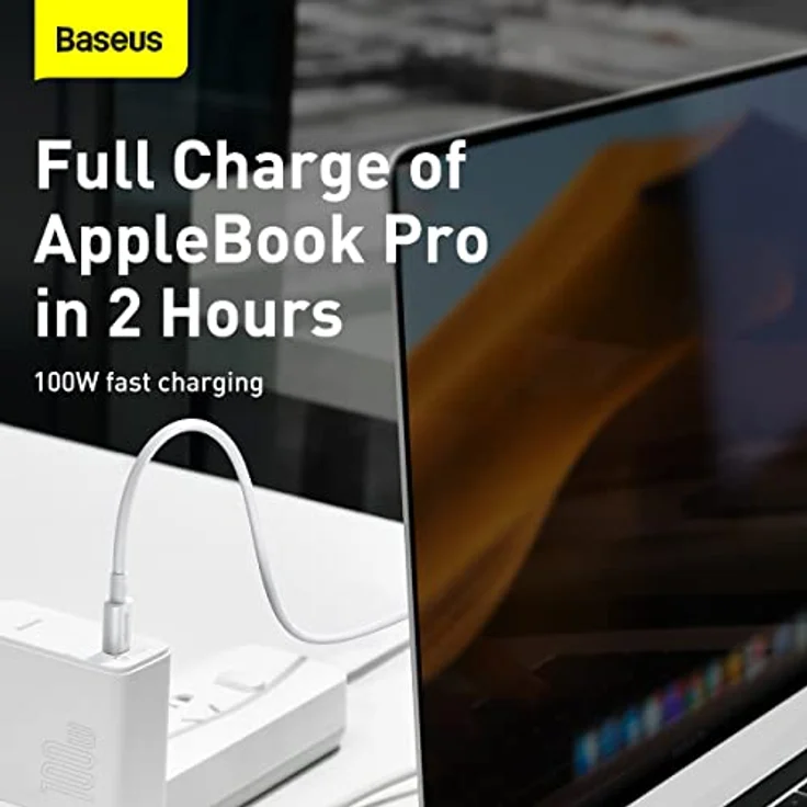 Baseus Superior Series USB-C auf USB-C Kabel, Schnellladung 100W (5A, 20V), 2m, weiß – Bild 4