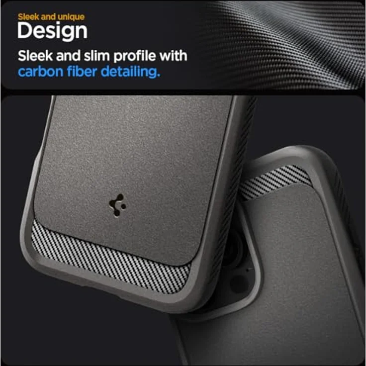 Spigen Rugged Armor MagFit Hülle für iPhone 16 Pro, Grau - Integriertes Magnet, verbesserte Griffigkeit, XRD-Pad, Air Cushion Technologie – Bild 3