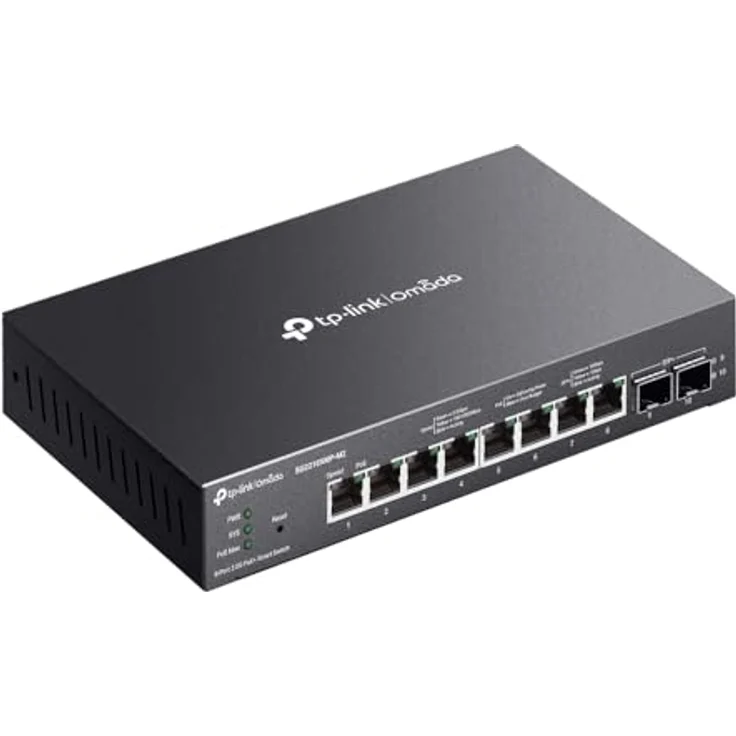 TP-Link OMADA SG2210XMP-M2 Managed Switch, 8-PORT 2.5GBASE-T AND 2-PORT 10GE SFP, Schwarz – Bild 3