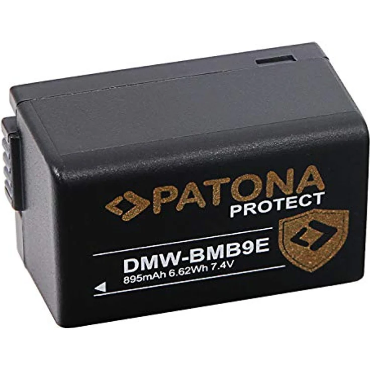 PATONA Protect Akku DMW-BMB9 E (895mAh), mit NTC Sensor und V1 Gehäuse, kompatibel mit Panasonic Lumix DC FZ82 FZ72 FZ62 FZ45 FZ48 FZ100 FZ150 und Leica V-LUX 3 – Bild 3