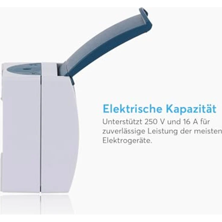 Busch-Jaeger 20 EW-53 SCHUKO® Steckdose, Klappdeckel, grau ocean®, IP 44, Thermoplast – Bild 3