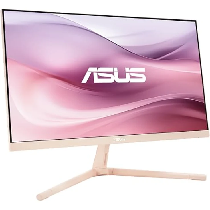 ASUS Eye Care VU249CFE-P, 24 Zoll Full HD Monitor, 100 Hz, 1ms MPRT, AdaptiveSync, GreenProduct, Epeat Gold, IPS Panel, Vesa 75x75, HDMI, USB-C mit 15W PD, ergonomisch, Rose Clay – Bild 2