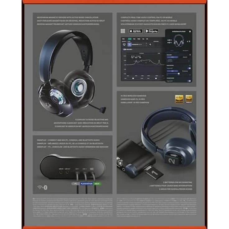 STEELSERIES Arctis Nova Pro Omni, Over-ear Gaming-Headset Bluetooth Blau – Bild 18