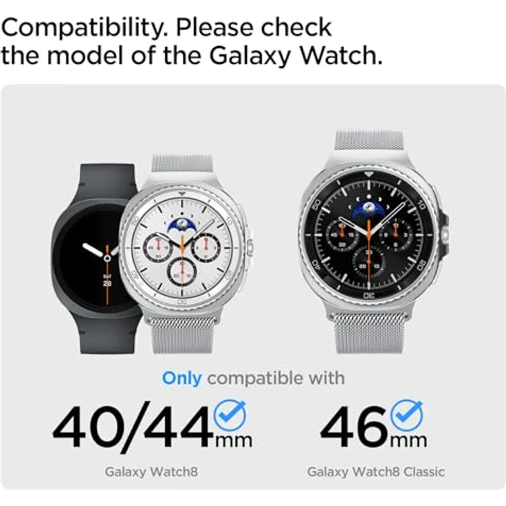Spigen Metal Fit (Steel), Uhrenarmband aus hochwertigem Edelstahl mit verstellbarem Magnetverschluss, Silber – Bild 2