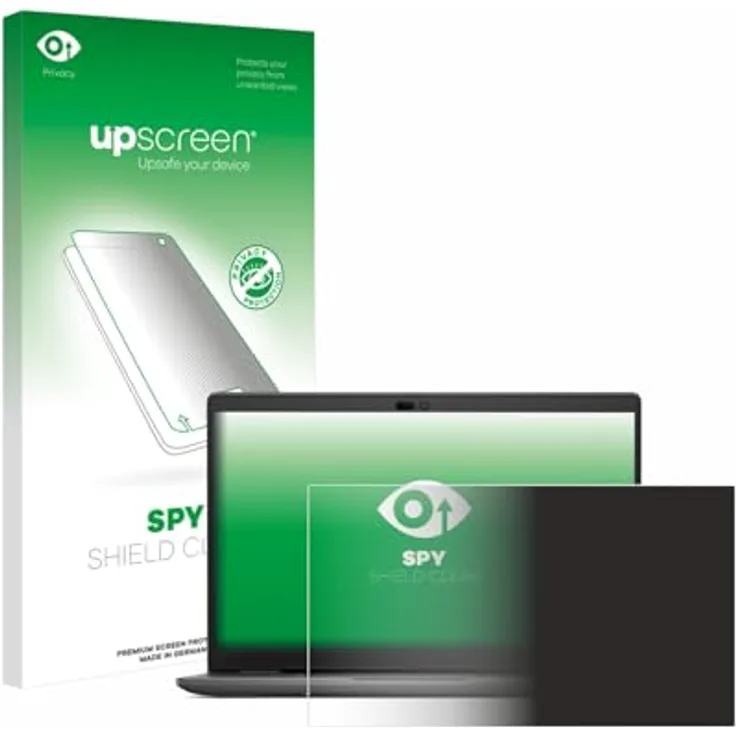 upscreen Blickschutzfolie für Dell Latitude 3450 Laptop, Anti-Spy mit Blaulichtfilter, blasenfreie Montage, Made in Germany