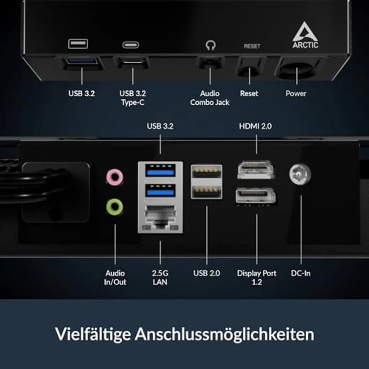 Arctic Senza ACPCC00002A- 5700G Mini-PC, AMD Ryzen 7 5700G, 8-Core, 32GB RAM, 3.8 GHz, 4.6 GHz Turbo – Bild 11