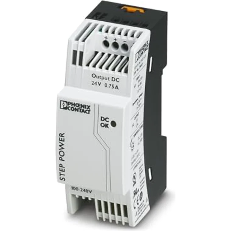 Phoenix Contact STEP-PS/1AC/24DC/0.75, 2-Kanal DIN-Schienen Netzteil, 18W, 85-264V AC, 24V DC, getaktet