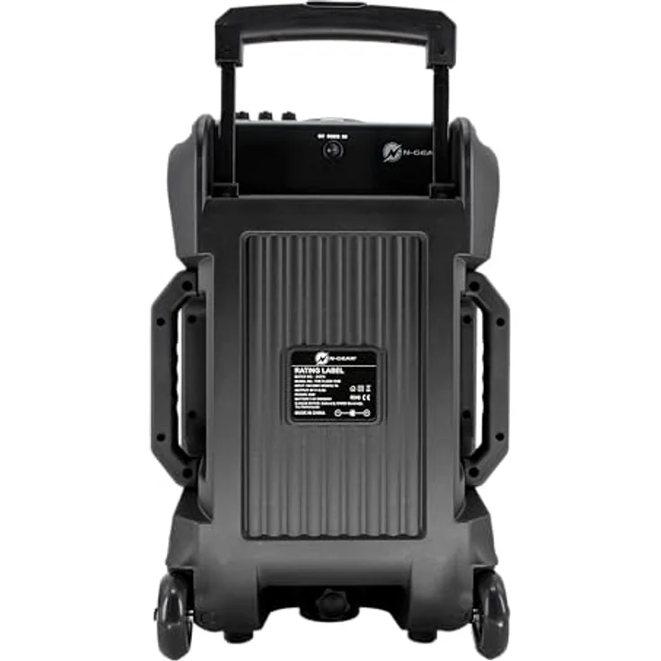 N-Gear The Flash 1240, Bluetooth Lautsprecher mit 500 Watt, 12-Zoll-Woofer, 6 Stunden Akkulaufzeit, LED-Lichtshow und Karaoke-Mikrofon – Bild 4