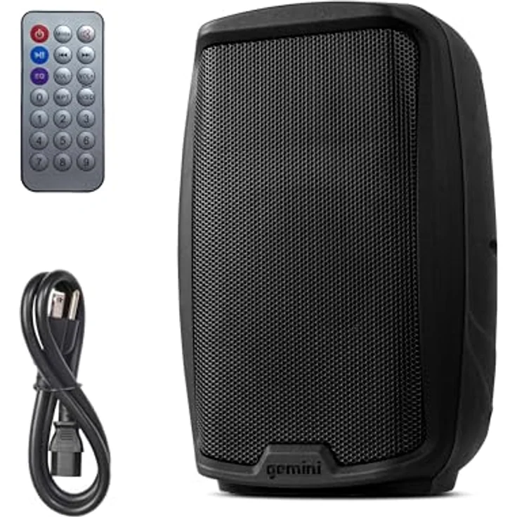 Native Gemini AS-2110BT, Aktiver PA Lautsprecher mit 10" Tieftöner, Bluetooth und integrierten Mediaplayer, Schwarz – Bild 1