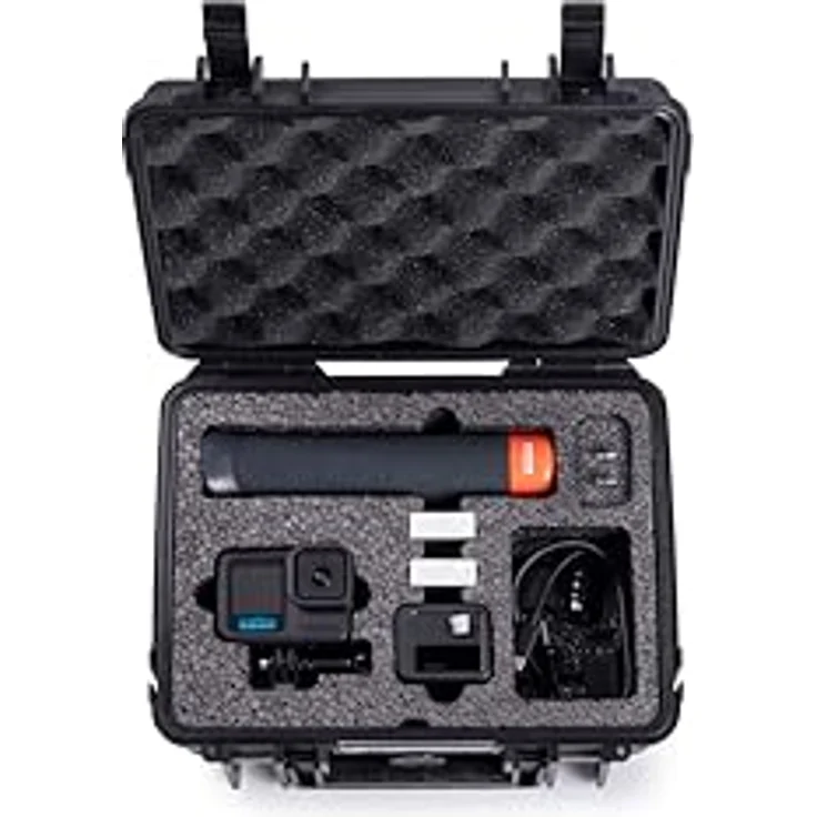 B&W International Transportkoffer Outdoor 1000 (PP.41), wasserdicht (IP67), staubdicht, schlagfest, für GoPro 9-13, schwarz – Bild 4