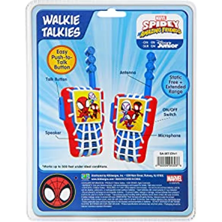 eKids Spidey Walkie-Talkie-Set, Mehrfarbiges Walkie-Talkie für Kinder mit einfachem Bedienungssystem – Bild 10
