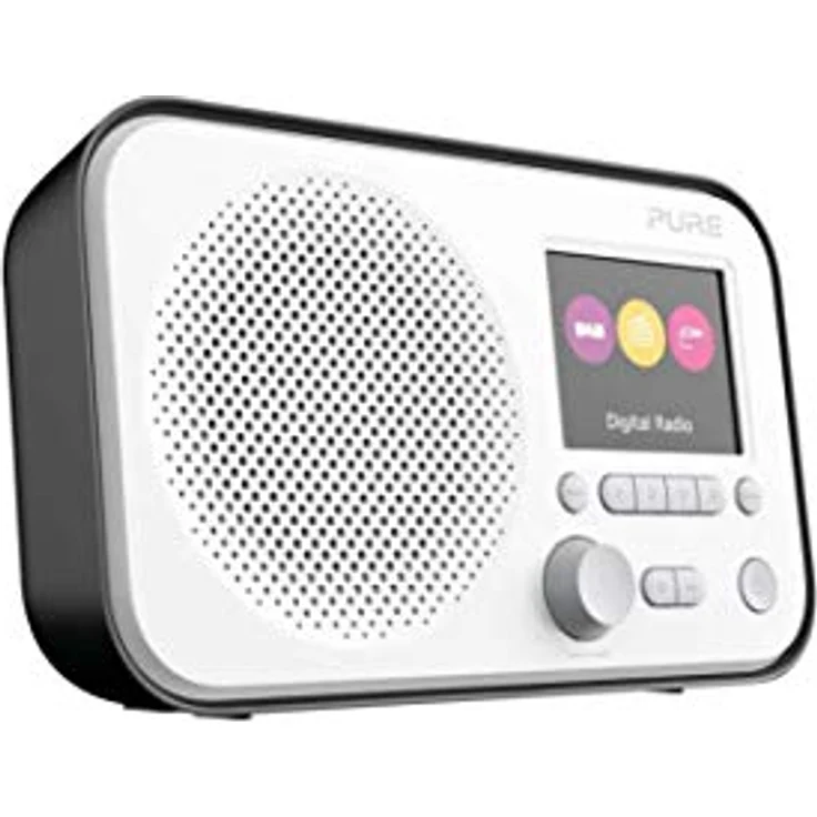 Pure Elan E3 Digitalradio (DAB-DAB+ Digital und UKW-Radio mit Weckfunktionen, Küchen- und Sleep-Timer, 2,8-Zoll-TFT-Farbdisplay, 40 Senderspeicherplätze), Schwarz – Bild 2