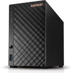 Asustor Drivestor 2 Lite AS1102TL, 2 Bay NAS Gehäuse Netzwerkspeicher, 1.7GHz Quad Core, 1GbE Port, 1GB RAM DDR4, Network Attached Storage für Cloud Speicher (Diskless)