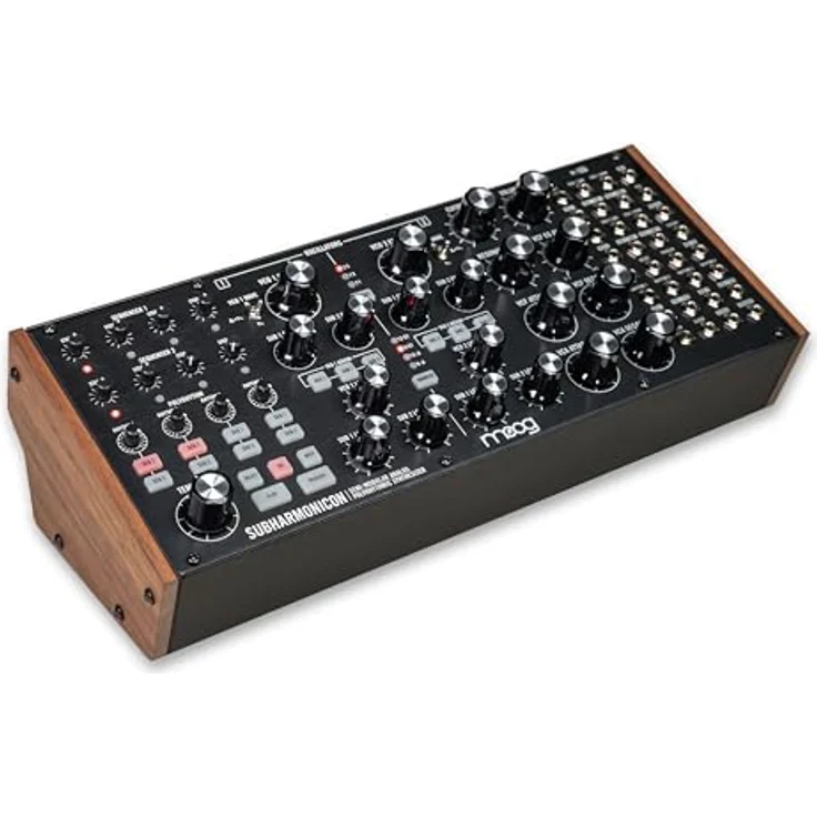 Moog Subharmonicon, halbmodularer Analog-Synthesizer mit zwei Hauptoszillatoren, vier Suboszillatoren und 24dB Lowpass-Filter, Schwarz – Bild 2