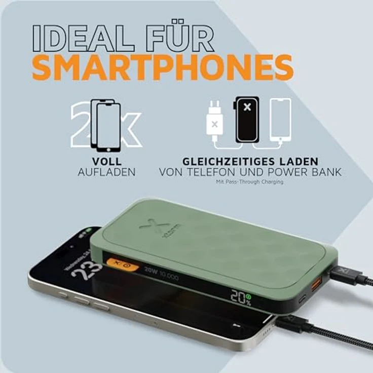 Xtorm Fuel Series 5, Powerbank mit 10000 mAh, 20 W, 37 Wh, Grün – Bild 7