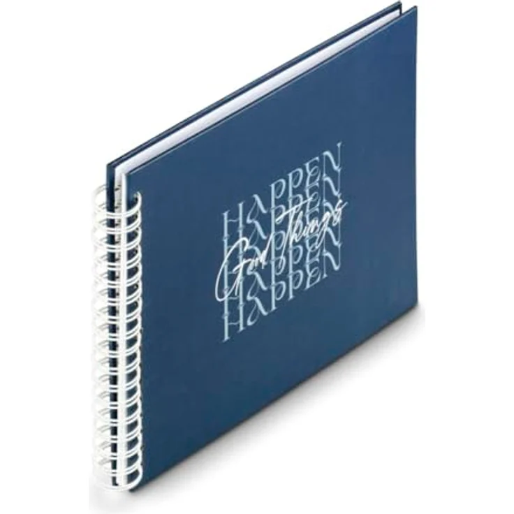 Hama Fotoalbum Spiralalbum "Good Things", 28x24 cm, 50 weiße Seiten, blauer Kunstdruck, FSC-zertifiziert – Bild 7
